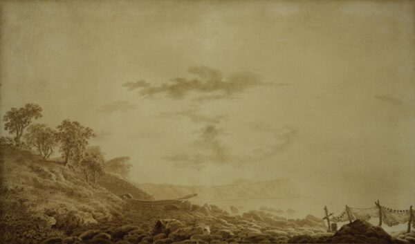 Caspar David Friedrich "Blick auf Arkona bei Mondlicht"  69 x 41 cm