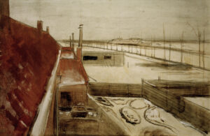 Vincent van Gogh “Blick aus dem Atelier des Kuenstlers in Den Haag” 40 x 60 cm