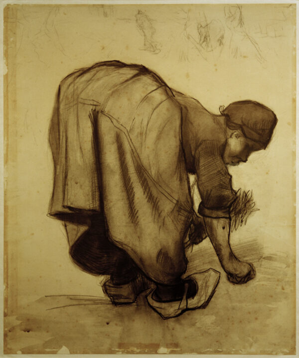 Vincent van Gogh “Baeuerin beim aehrenlesen” 52,2 x 43,2 cm