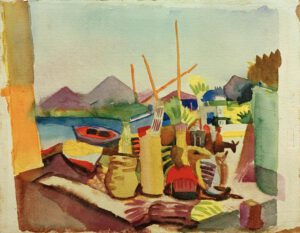 August Macke "Landschaft bei Hammamet" 27 x 21 cm