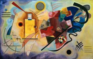 Wassily Kandinsky "Gelb Rot Blau" 201 x 128 cm