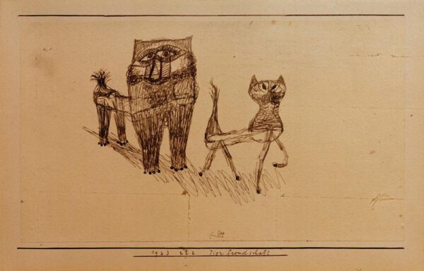 Paul Klee "Tierfreundschaft" 22 x 12 cm