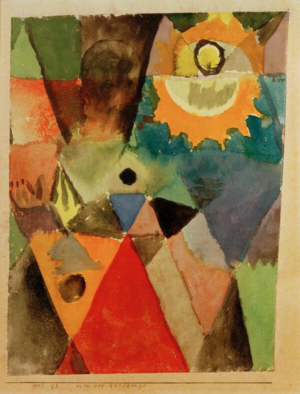 Paul Klee "Mit der Gaslampe (Stilleben mit der Gaslampe)" 17 x 21 cm