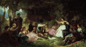 Spitzweg Carl "Das Picknick" 49 x 27 cm