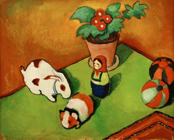 August Macke "Walterchens Spielsachen" 60 x 50 cm