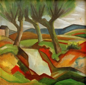 August Macke "Weiden am Bach" 51 x 51 cm