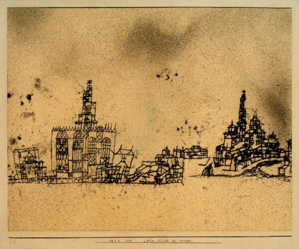 Paul Klee "Alte Stadt am Wasser" 35 x 28 cm