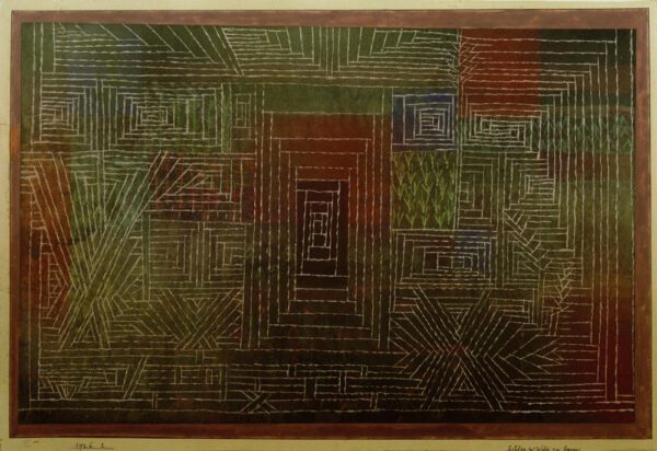 Paul Klee "Schloss im Wald zu bauen" 38 x 25 cm