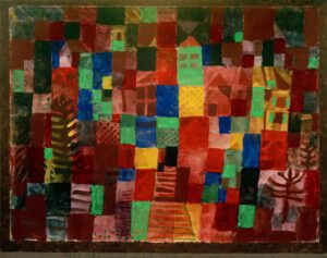Paul Klee "Häuser mit Treppenweg" 33 x 27 cm