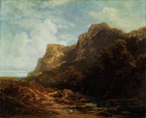 Spitzweg Carl "Bayerische Gebirgslandschaft" 78 x 64 cm