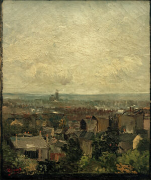 Vincent van Gogh “Blick auf die Daecher von Paris”, 45,6 x 38,5 cm