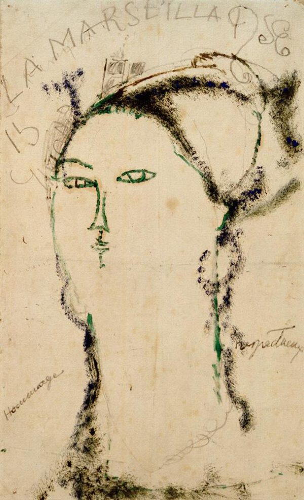 Amedeo Modigliani "Madame Othon Friesz (La Marseillaise)" 27 x 44 cm