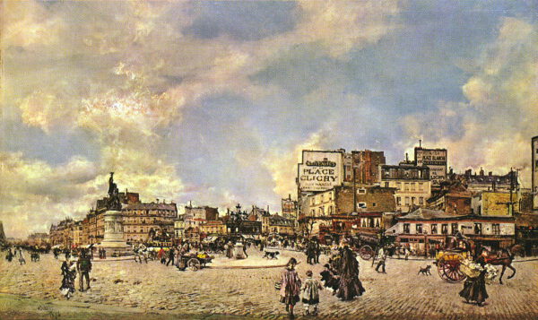 Giovanni Boldini " Der Clichy-Platz" 21 x 13 cm