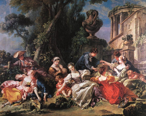 Francois Boucher “Die Vogeljagd” 112 x 91.5 cm