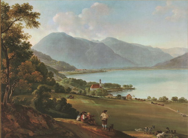 Johann Georg Dillis “Der Tegernsee” 50 x 38 cm