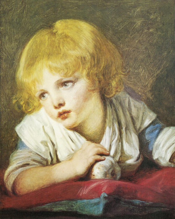 Jean Baptiste Greuze “Kleines Mädchen mit Apfel” 40 x 50 cm