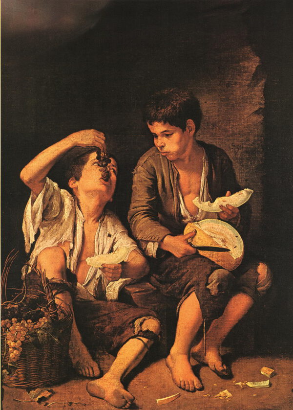 Esteban Murillo “Kinder die Früchte essen” 50 x 70 cm