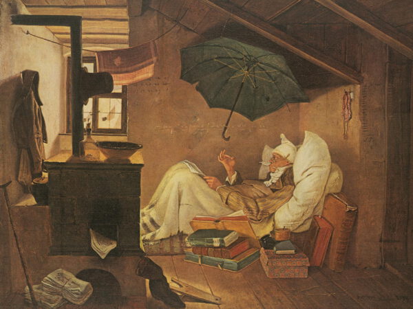 Carl Spitzweg “Der arme Poet” 40 x 30 cm