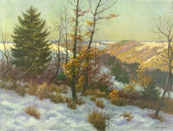 Wilhelm Schacht “Sonniger Wintertag” 80 x 60 cm