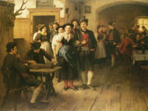 Franz von Defregger “Vor dem Tanz” 60 x 45 cm