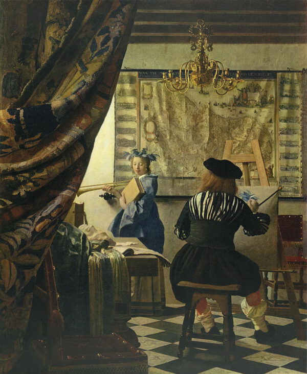 Jan Vermeer "Der Maler im Atelier" 47 x 57 cm