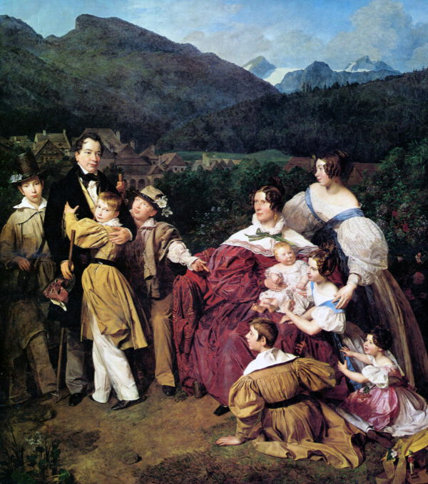 F. G. Waldmueller "Die Familie des Notars Dr. Eltz" 110 x 124 cm